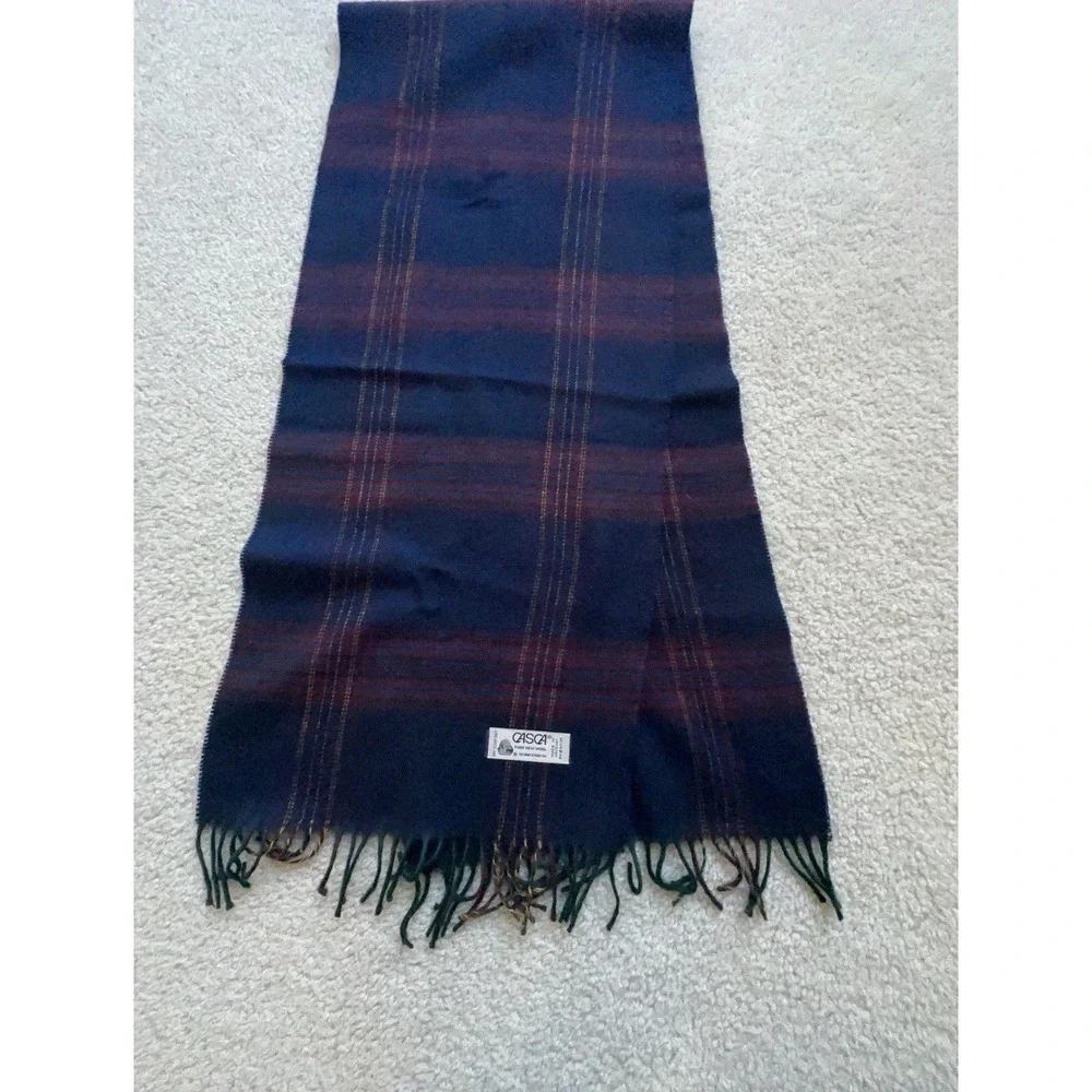 CASCA Men Women Winter Scarf Plaid TARTAN 100% Pure New Wool 56